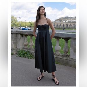 Pixie Market Antonia padded bra sundress (black)